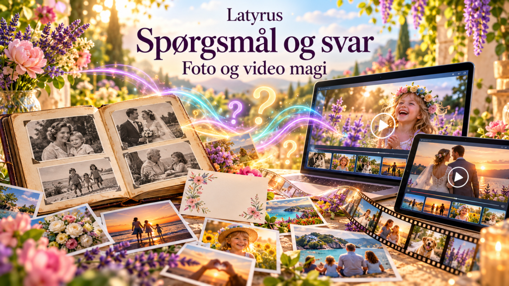 Spørgsmål om billedbehandling og foto til video Eksempel på billed- og videobehandling hos Latyrus