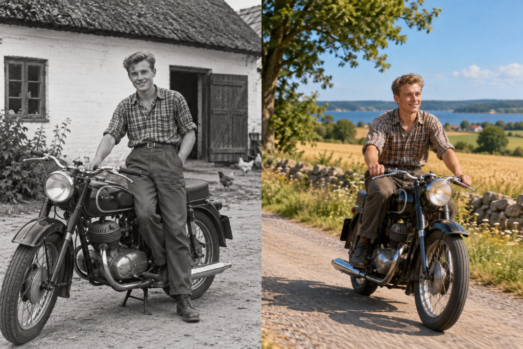 Kontakt om dit foto eller din videofortælling Et sort-hvidt udgangspunkt og næste scene i farver – Frederiksværk