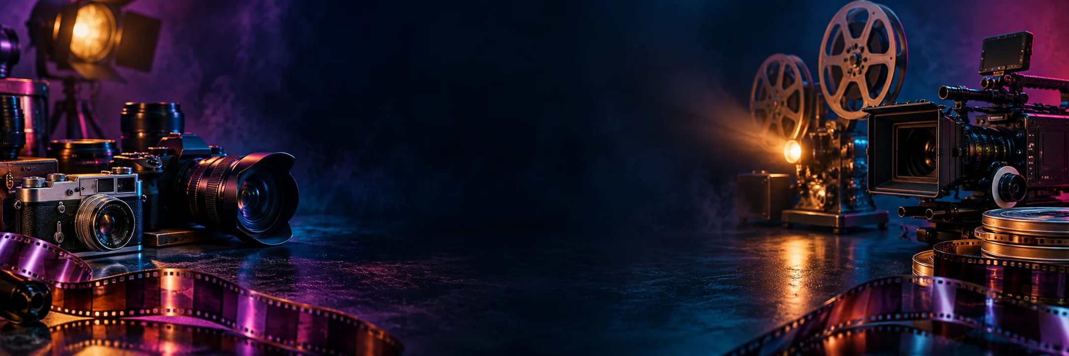Sort-hvid foto til video Latyrus Kamera Video Banner