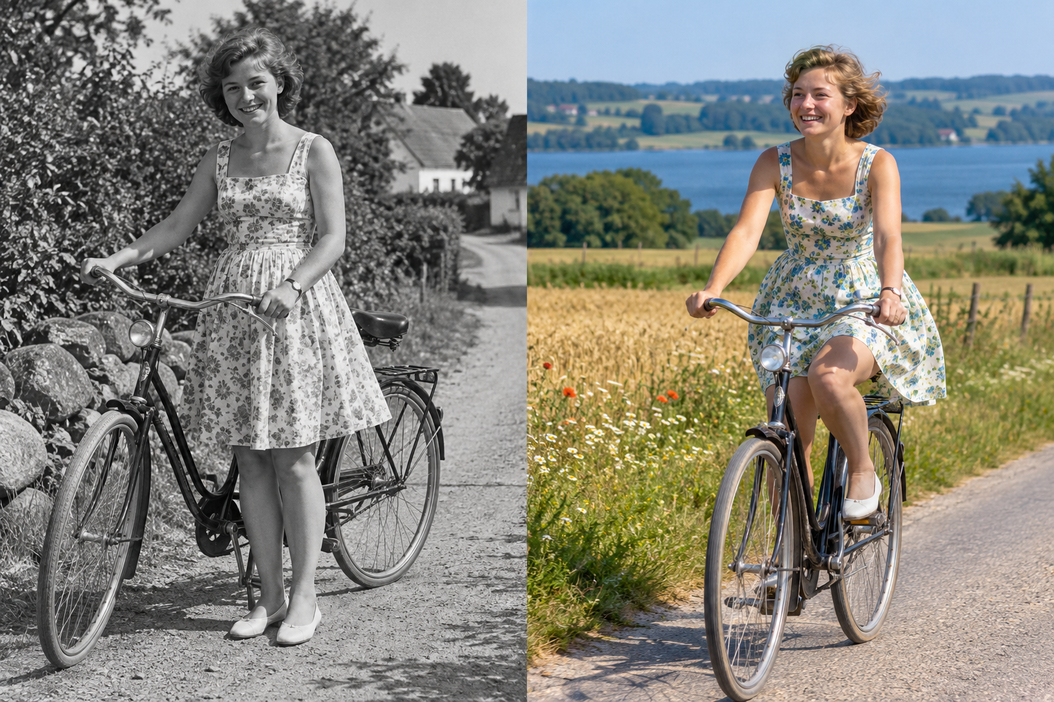 På cykeltur – udgangspunkt i sort-hvid