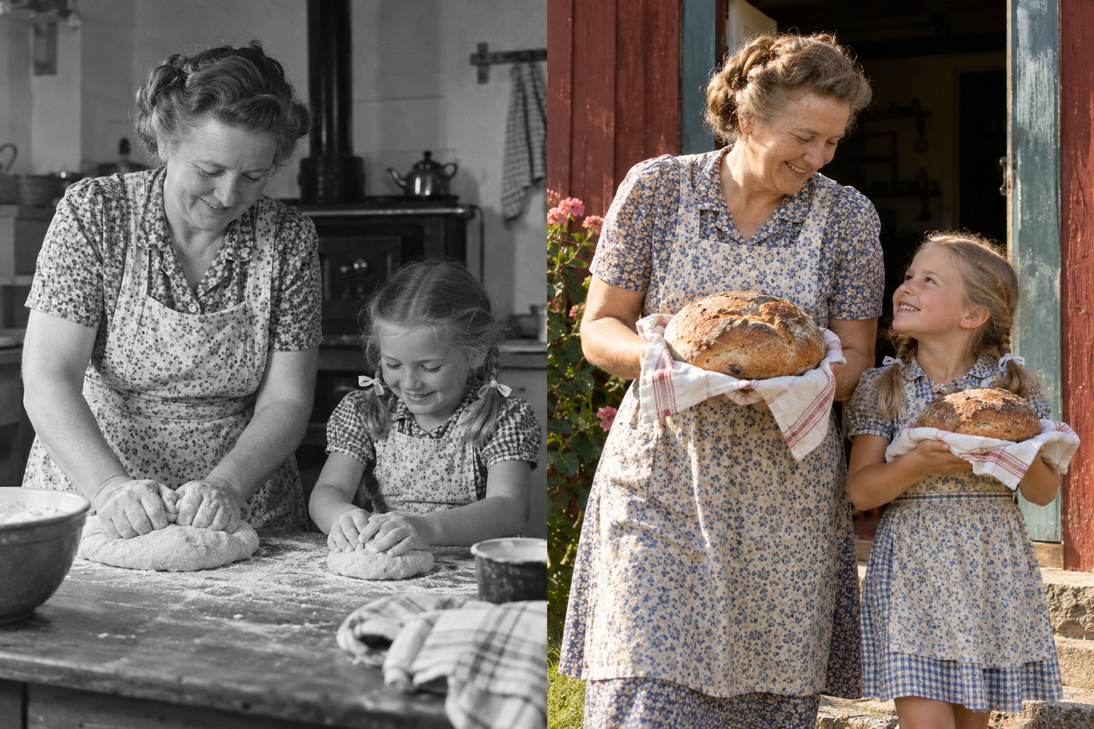 Foto til farve og video i Hillerød Brød med bedstemor – udgangspunkt i sort-hvid